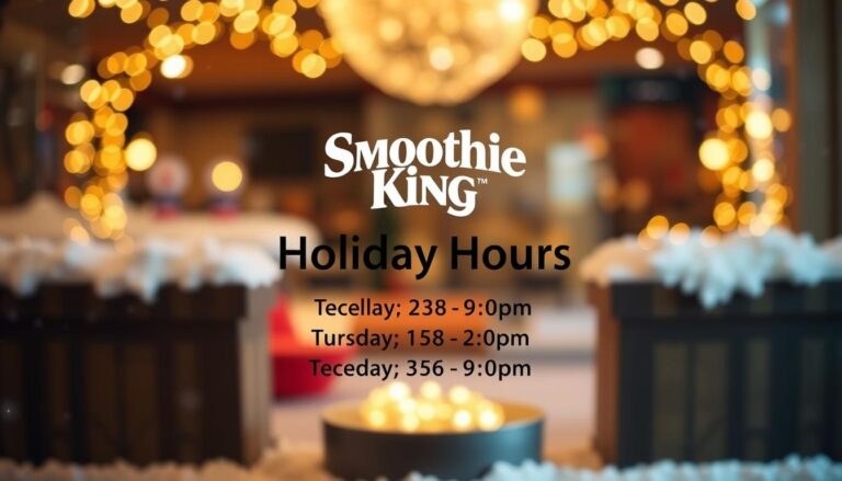 smoothie king holiday hours