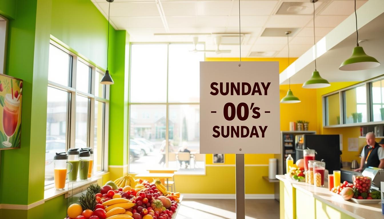smoothie king hours sunday 2