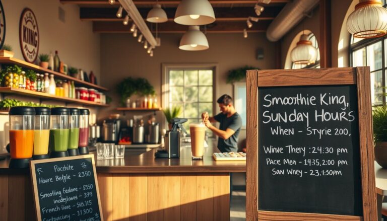 smoothie king hours sunday